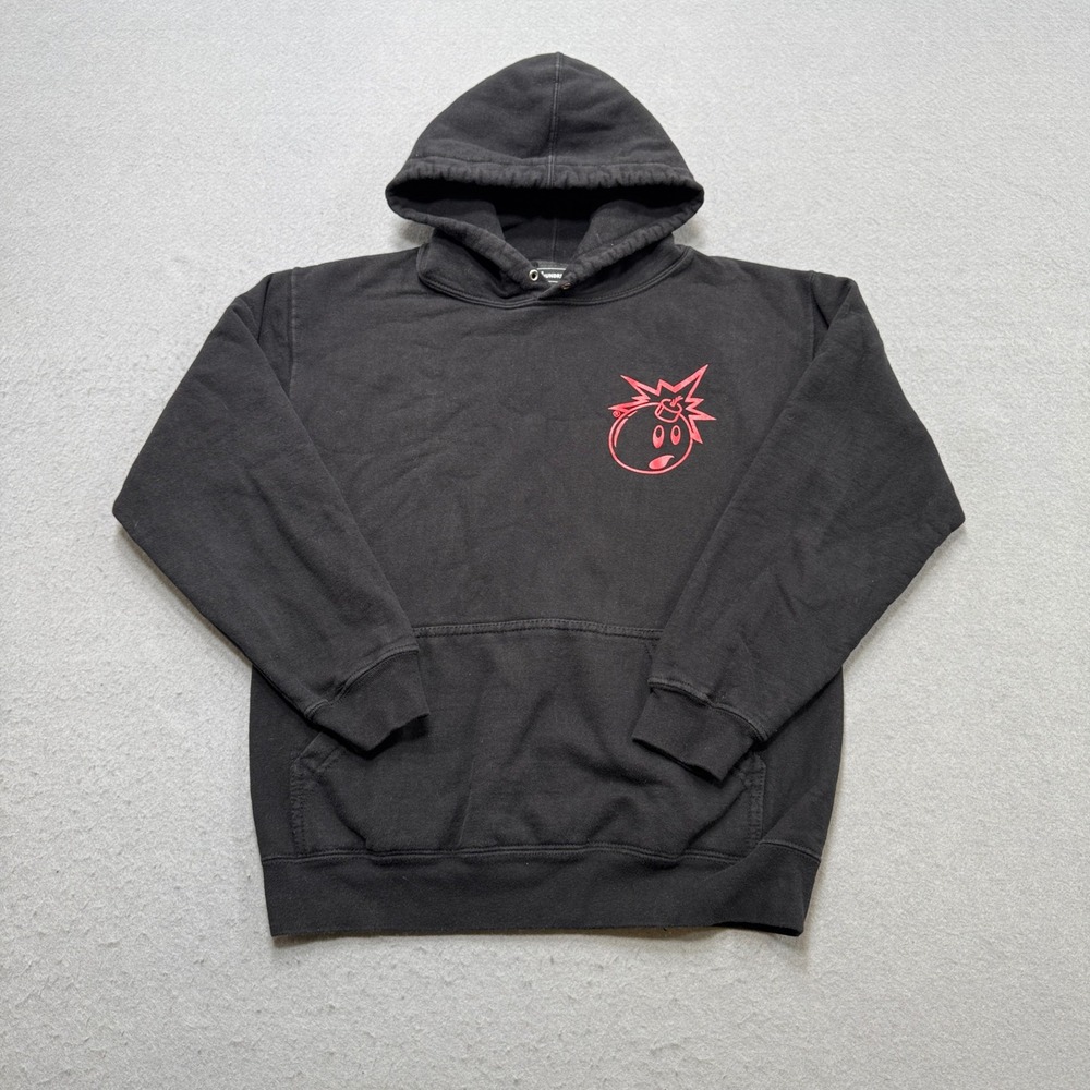 The Hundreds Hoodie Men's Small Black Adam Bomb Fleece Lined Pullover Streetwear
